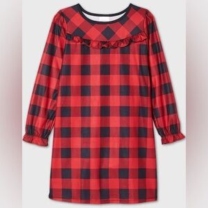 Wondershop Girl's Black and Red Ruffled Sleepwear Size 8